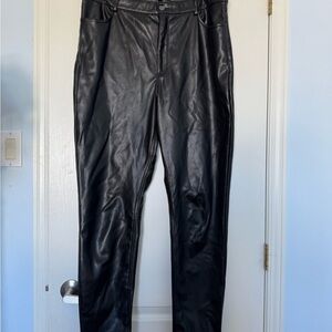 Dynamite Black Faux Leather Trousers women’s Size 12